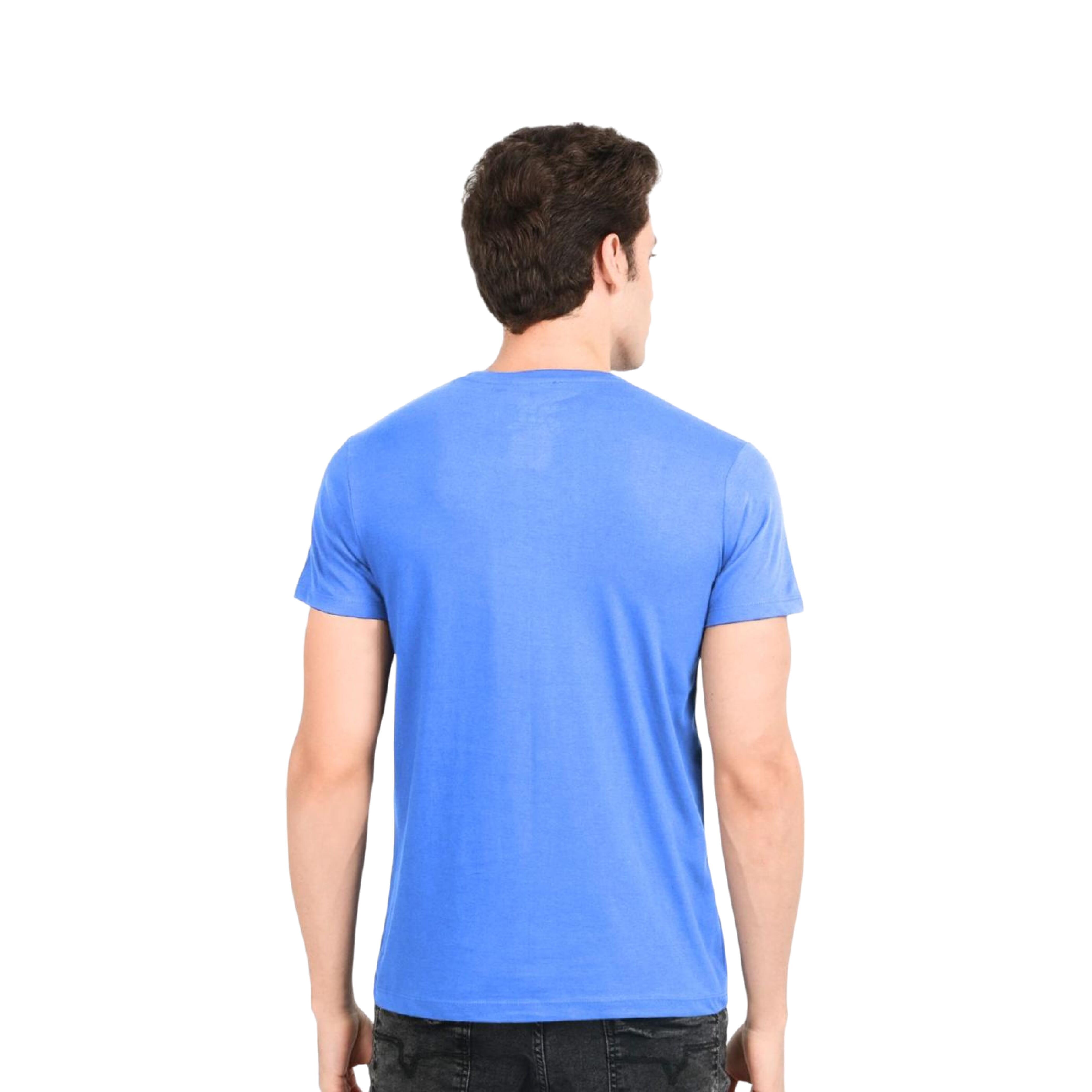 Christmas Round Neck T-shirt - Light Blue